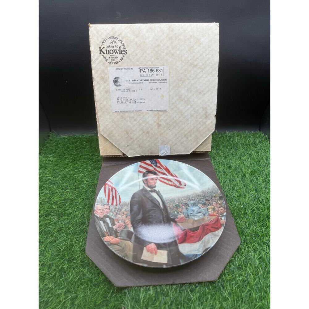 "The Gettysburg Address" 1986 Collector Plate by Mort Kunstler-in box